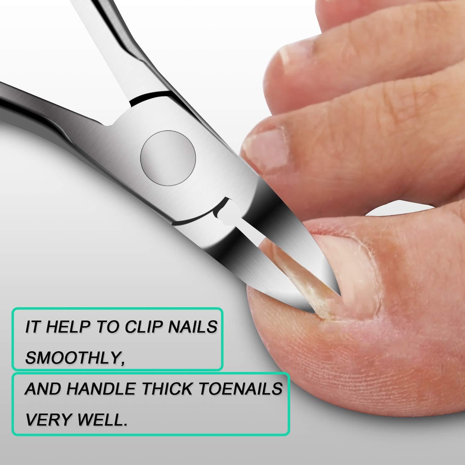 Toe Nail Clippers For Thick Ingrown Toenails, Heavy Duty Podiatrist Toenail  Clipper With Easy Grip Handle, Stainless Steel Nails Scissors For Seniors