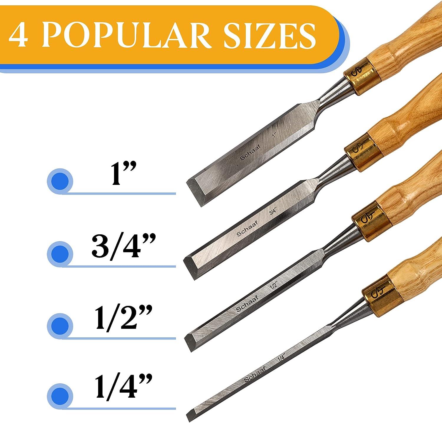 Wood Carving Tools Set of 12 Chisels with Canvas Case