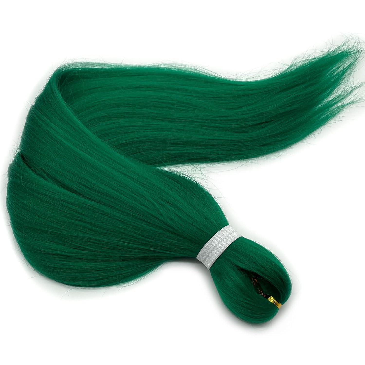 GetUSCart- Dark Green Braiding Hair Pre stretched Box Braids