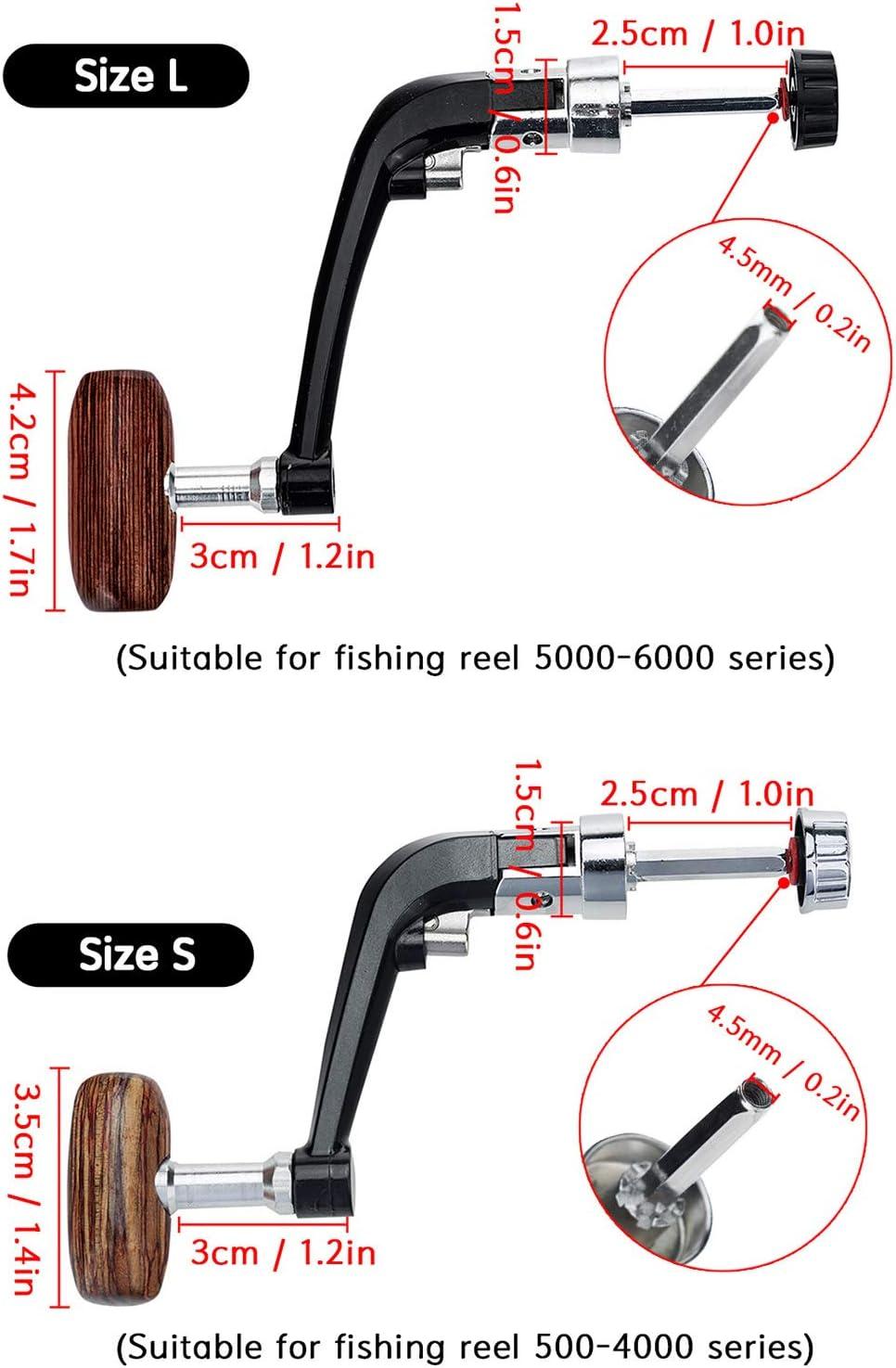 Fishing Reel Handle Knob Hollow Grip Rotating Reel Handle Kit 50