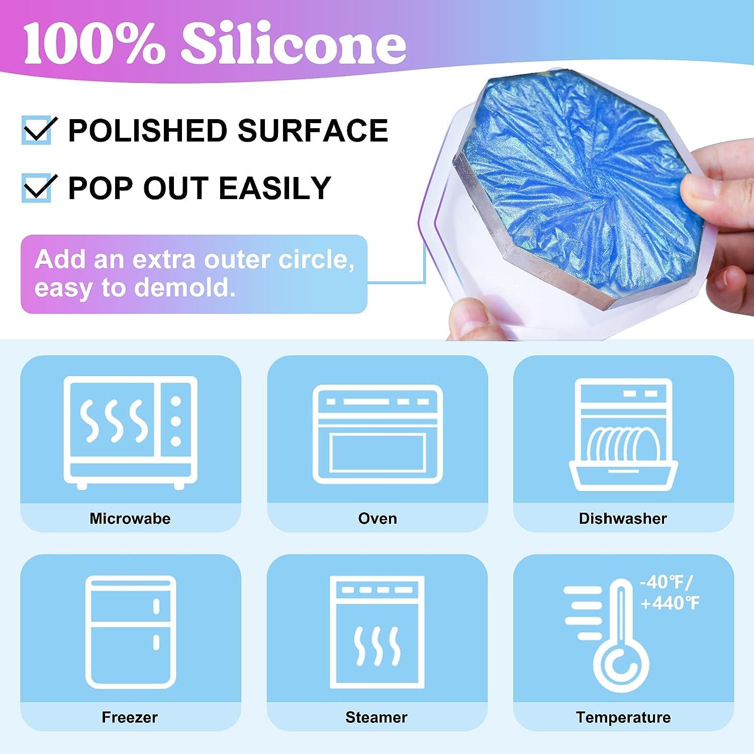 Square Coaster Silicone Mold Large Fluid Artst Mold Epoxy Resin