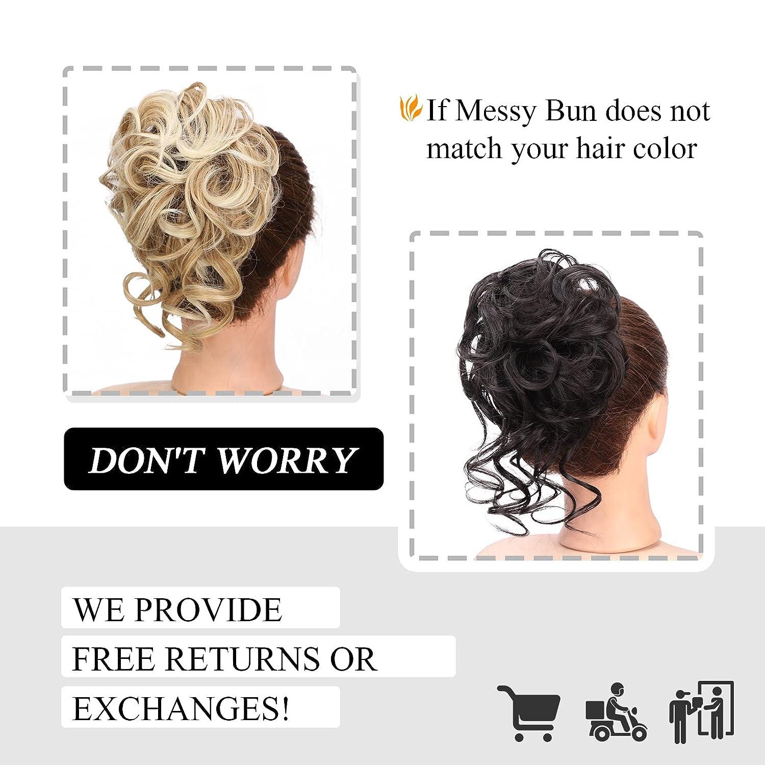 Amazon.com : Yosoo Round Bun Wig, Hair Bun Hair Extension Curly Wavy Hair  Bun Wig with Elastic Band Artificial Silk Fiber Fluffy Curly Bun Hairpiece  for Women Stage Performance (Light Brown) :