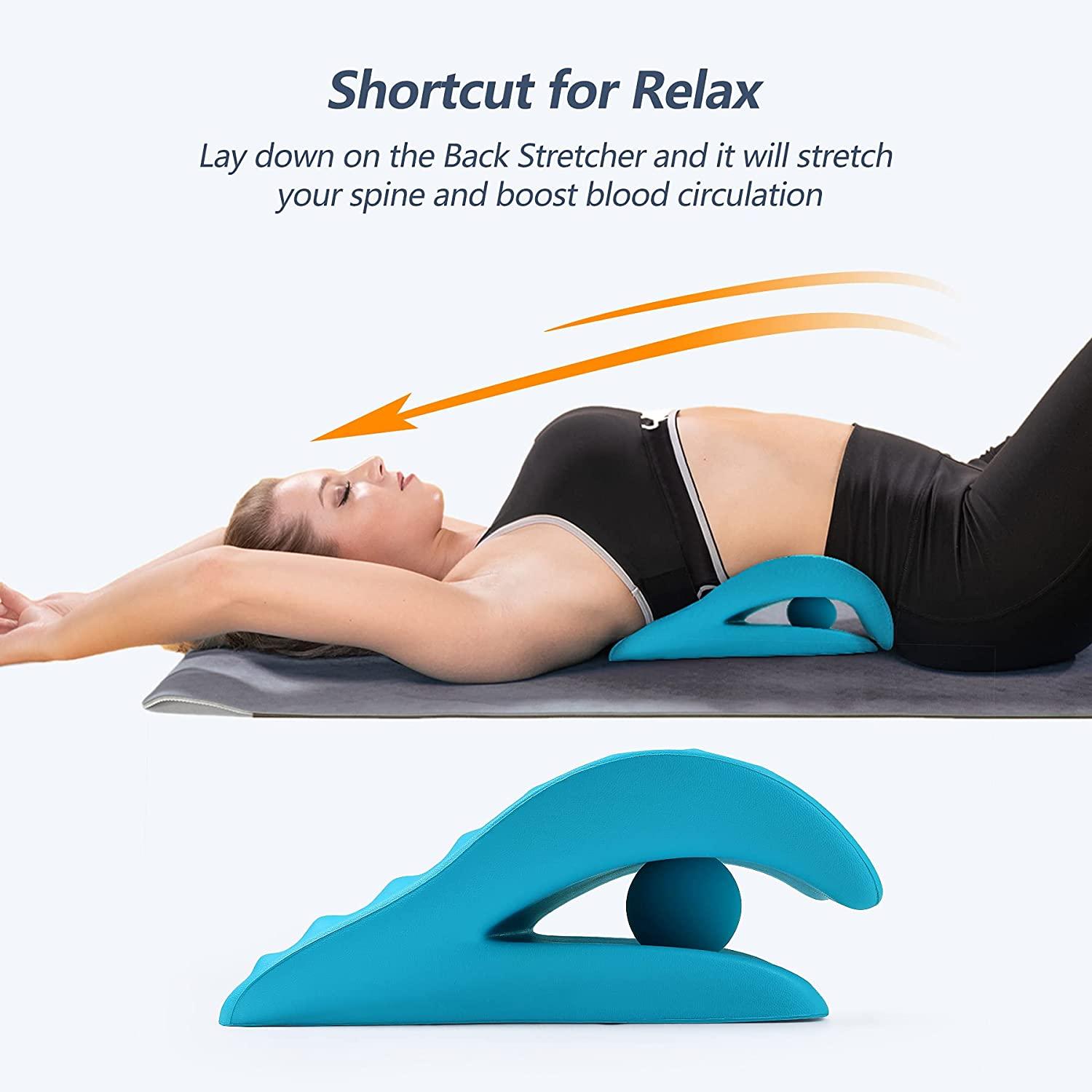 Lumbar Support Pillow For Lower Back Pain Relief Lower Back Stretcher  Massager For Chronic Lumbar Pain Relief & Herniated Disc