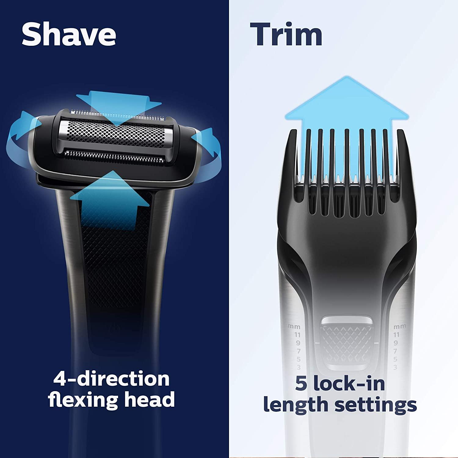 Philips Norelco BG7040/42 Bodygroom Series 7000 Manscaping Trimmer & Shaver  with Case and Replacement Head