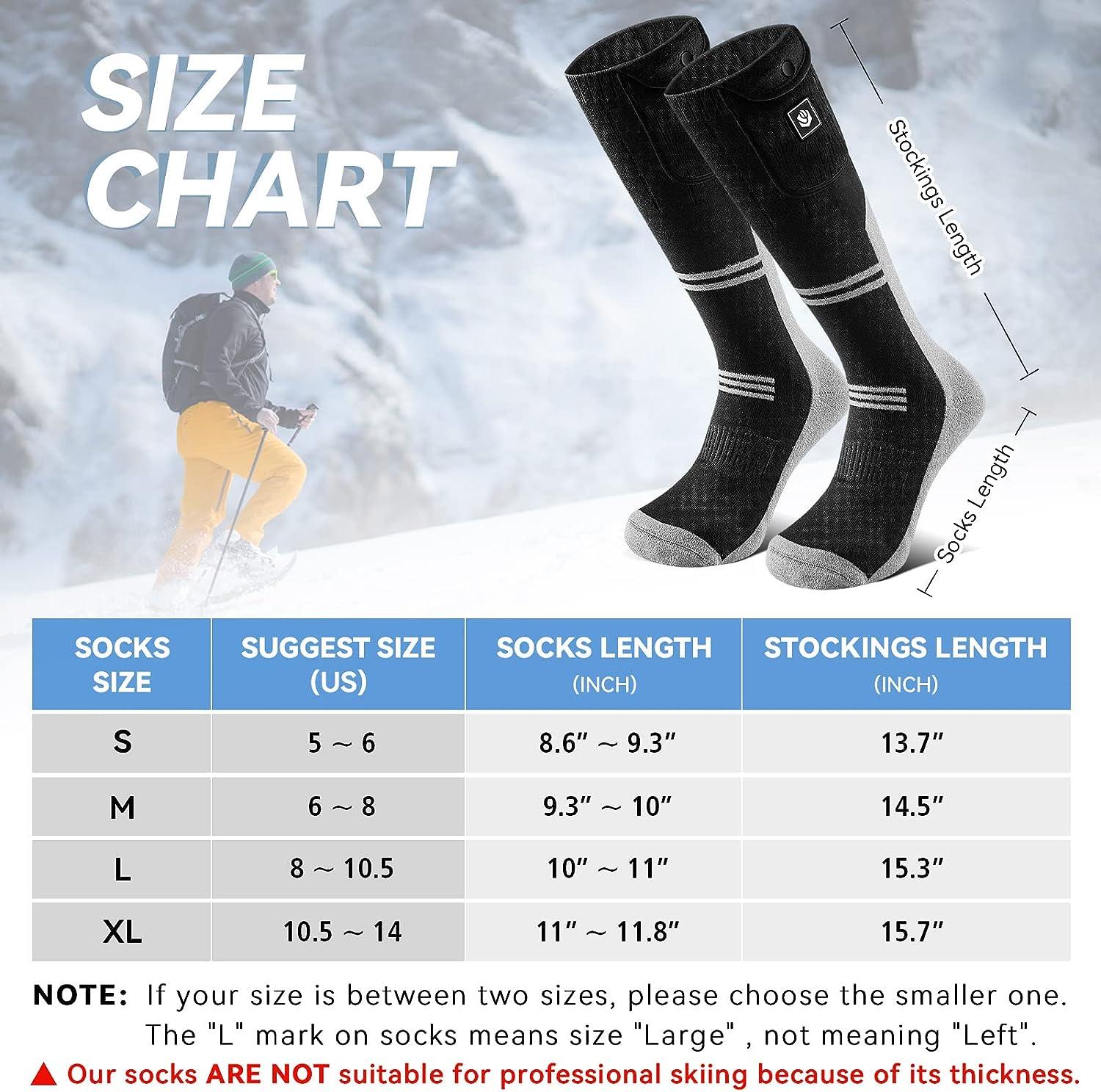 Heated Socks for Men Women 2022 Upgraded Rechargeable Washable APP Remote  Control 7.4V Battery Electric Heating Socks for Hunting Ice Fishing Camping  Hiking Skiing Outdoor Work Black Medium