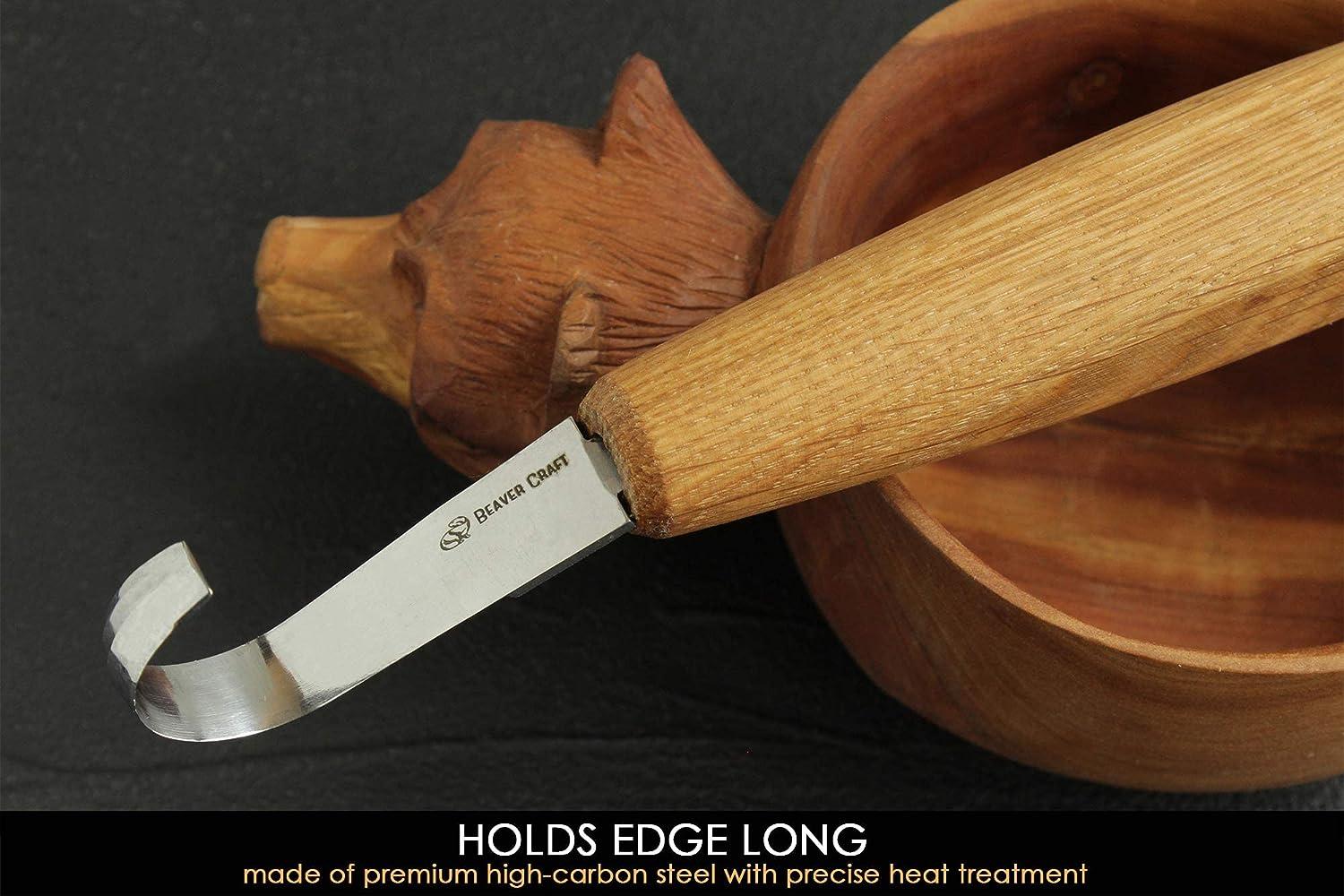 Long-Handled Hook Knives for Spoon Carving – BeaverCraft Tools