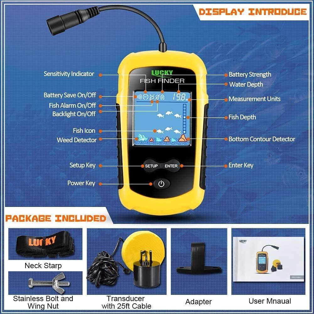 Portable Fish Finder with Sonar Sensor for Boat and UK