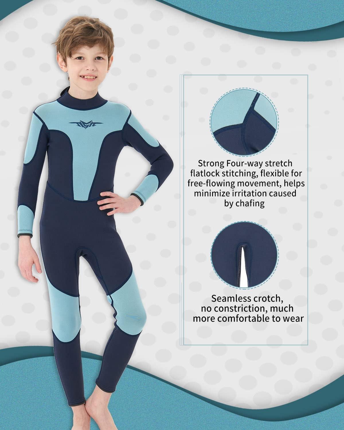  Seaskin Kids Wetsuit Full Body, 3mm Neoprene