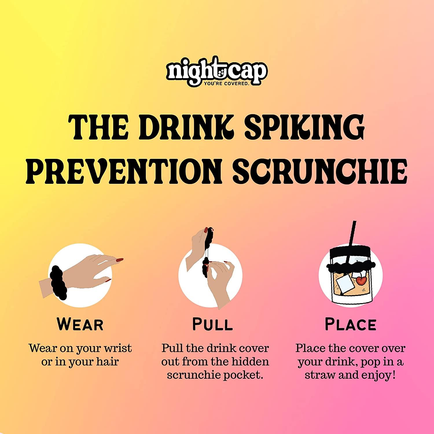 Reusable Drink Cover Scrunchie - Spiking Prevention & Waterproof