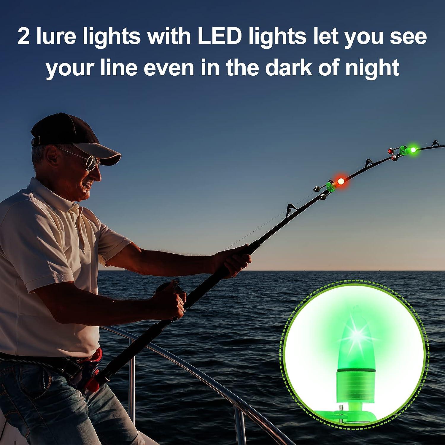 120 Pcs LED Night Fishing Rod Bait Alarm and Fishing Indicator Set