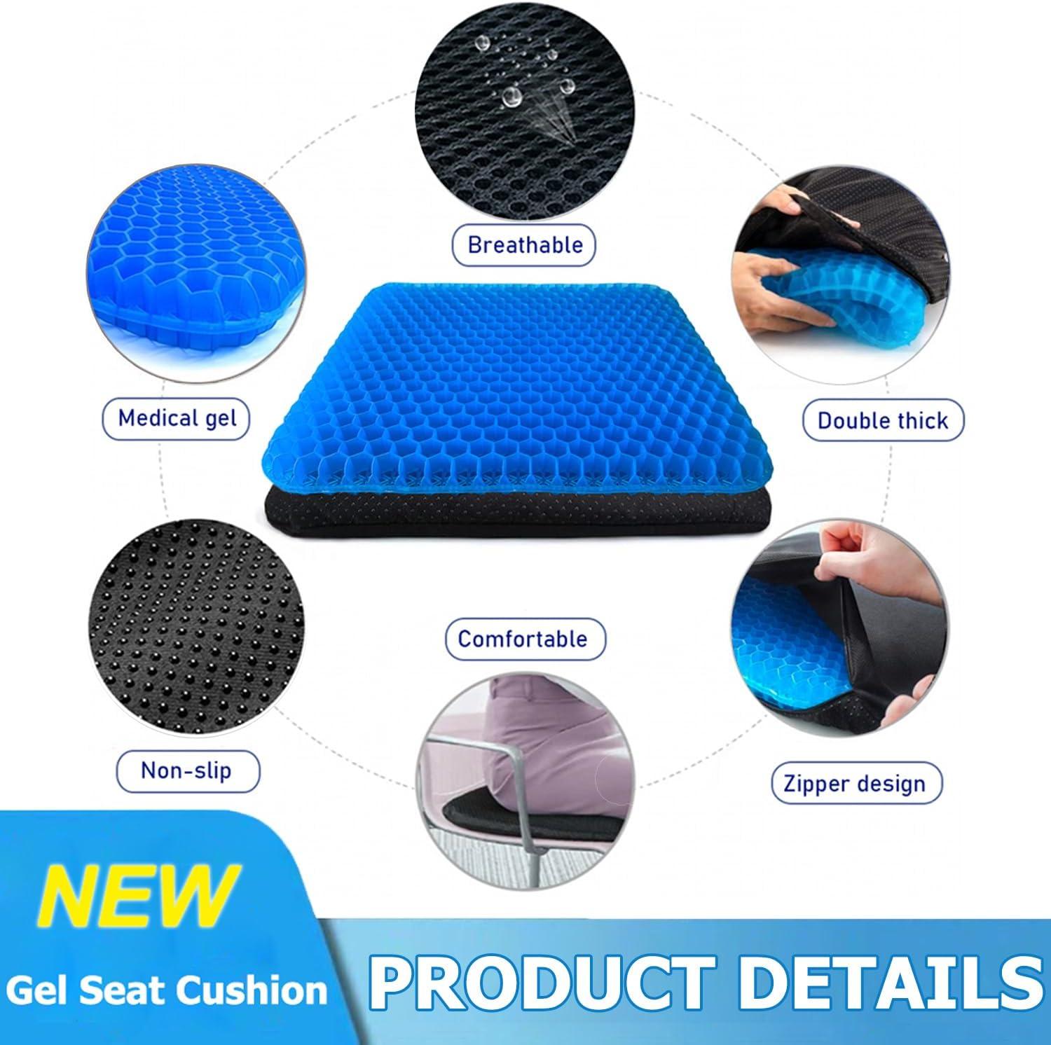 Gel Seat Cushion Double Thick Egg Seat Cushion Non-Slip Cover