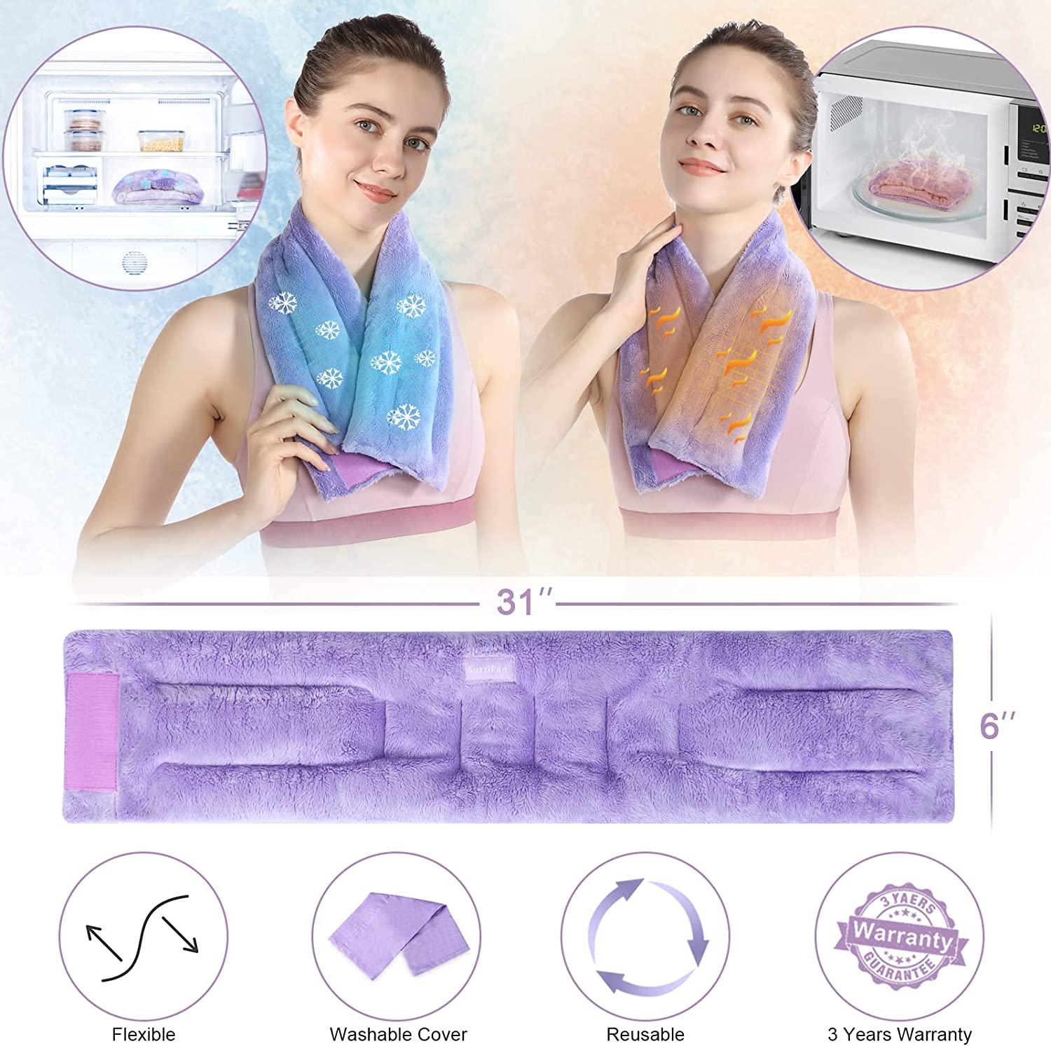 Get the product you want SuzziPad Microwavable Heating Pad for Neck Pain  with Heated Eye Mask, neck warmer and massager 