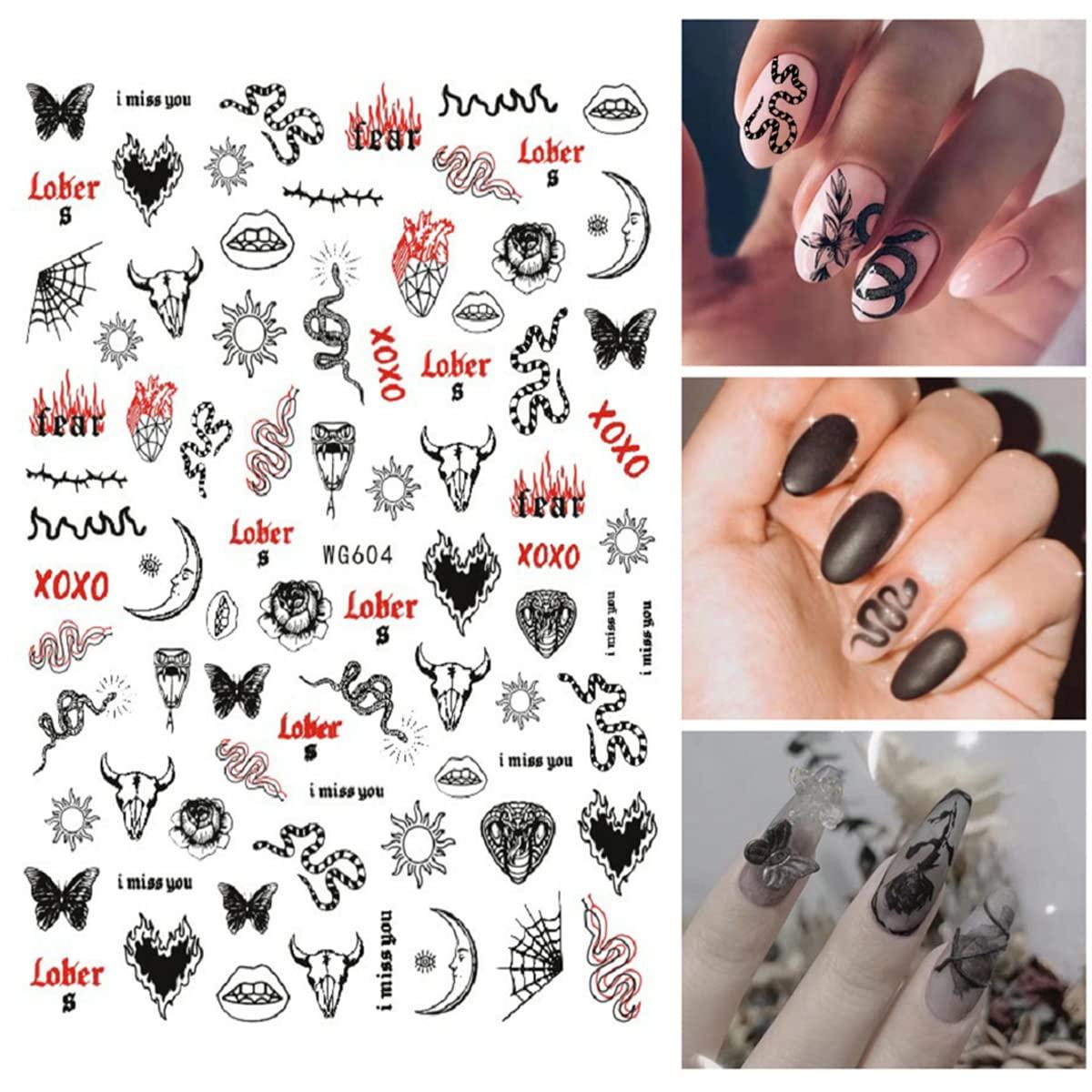 Nail Stickers Nail Art Nail Decals Luxury Brand Logo, Beauty