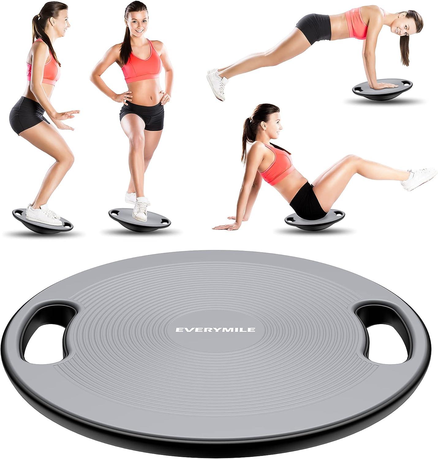 EVERYMILE Wobble Balance Board, Exercise Balance Stability Trainer Portable  Balance Board with Handle for Workout Core Trainer Physical Therapy & Gym