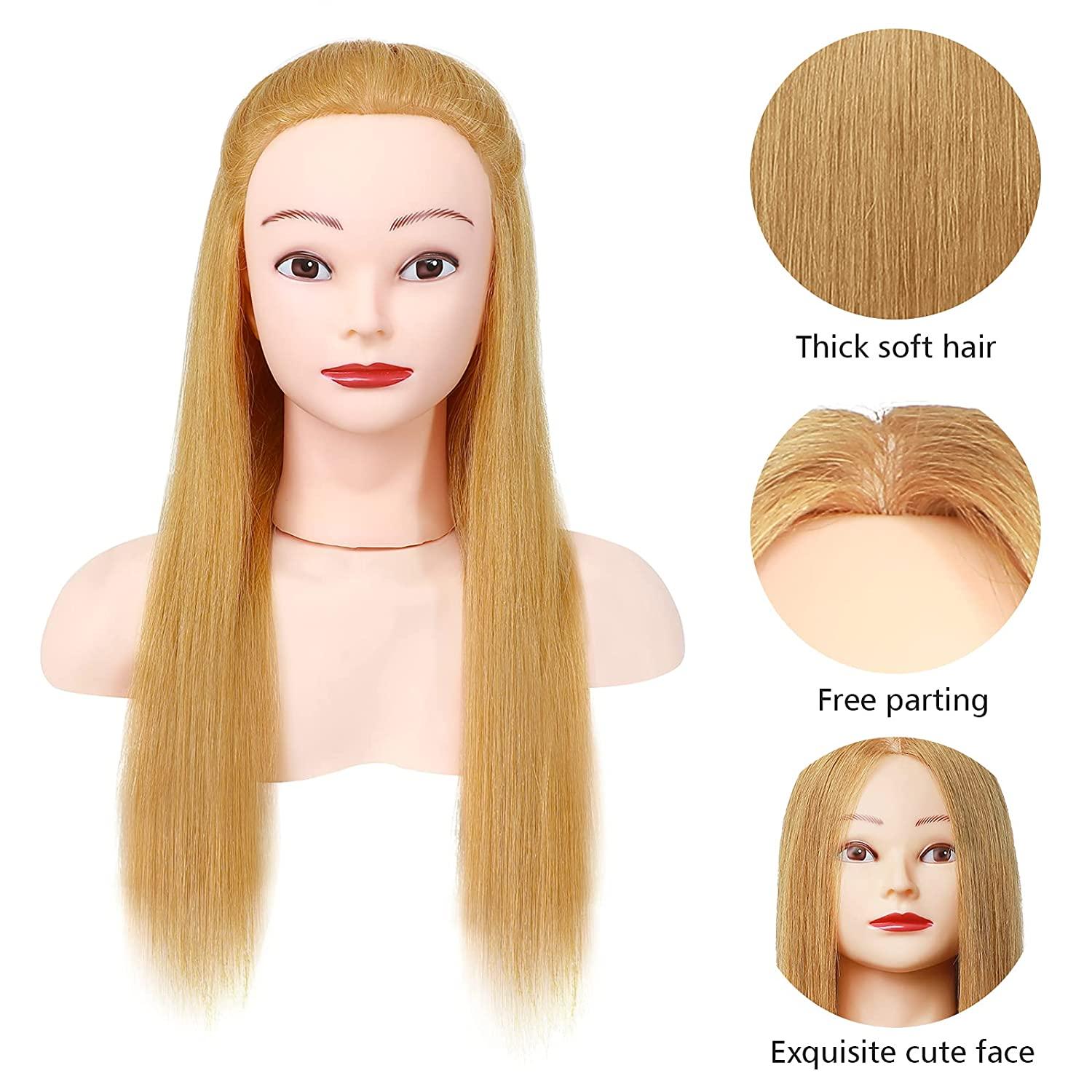 Cosmetology Mannequin Head Human Hair Hairdresser Training Doll Model  Manikin 689771303802