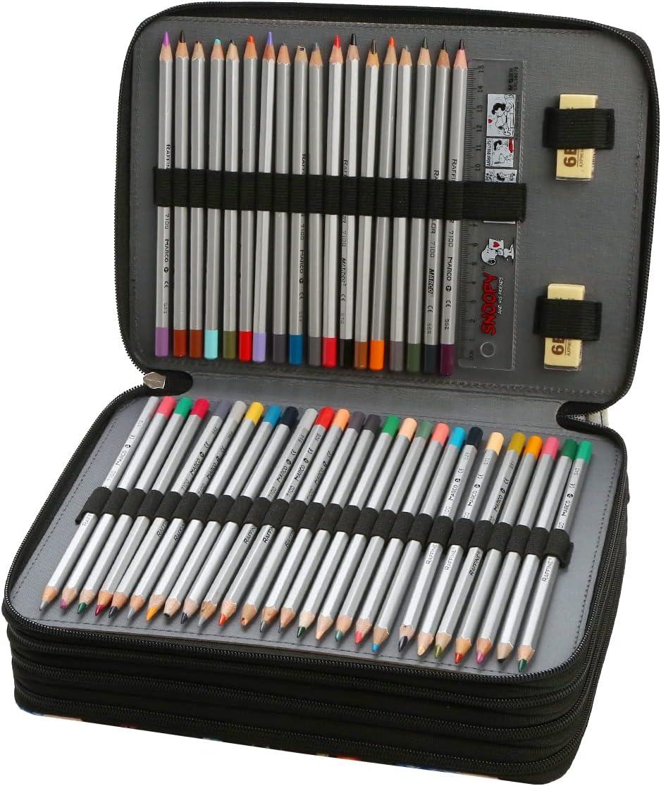 Colored Pencil Case-200-slot Pen Holder Pencil Case Large Capacity Pencil  Storage Box with Handle with Convenient Colored Pencil Case 