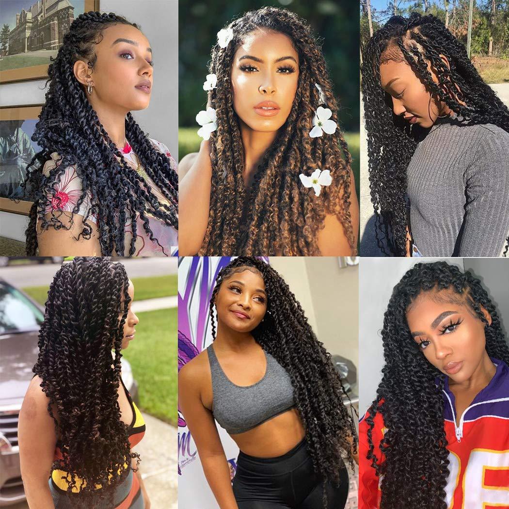 7 Packs Passion Twist Hair 18 Inch Water Wave Synthetic Braids for