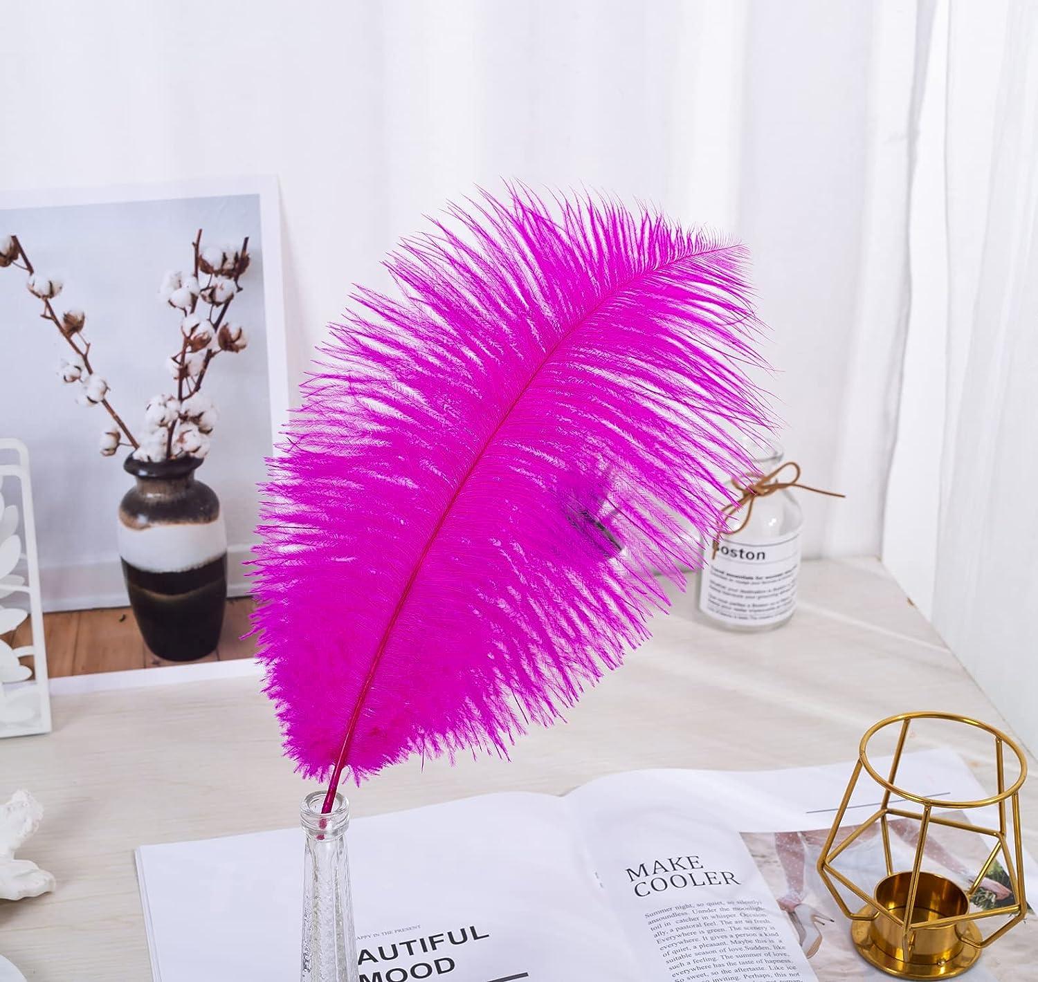 100 Dusky Pink Ostrich feathers for wedding centerpiece