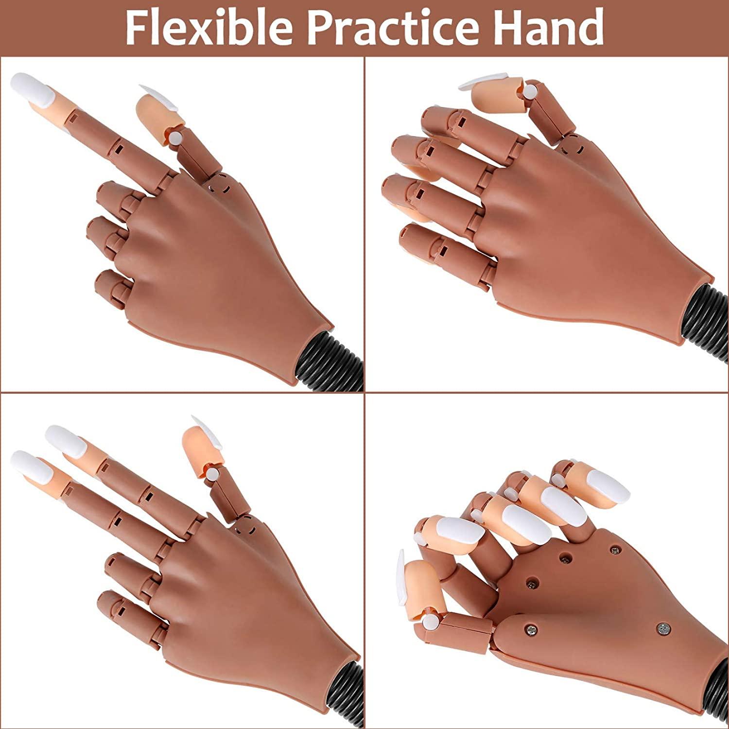 Practice Hand for Acrylic Nails, YaFex Flexible Fake Indonesia