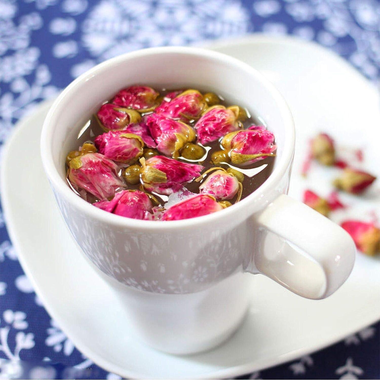KHWAN'S Tea Premium Dried Rose Petals - Plant-Based & Edible Flowers for Baking Decoration, Desserts, Syrup, DIY Crafts, Candle, Bath & Fragrant