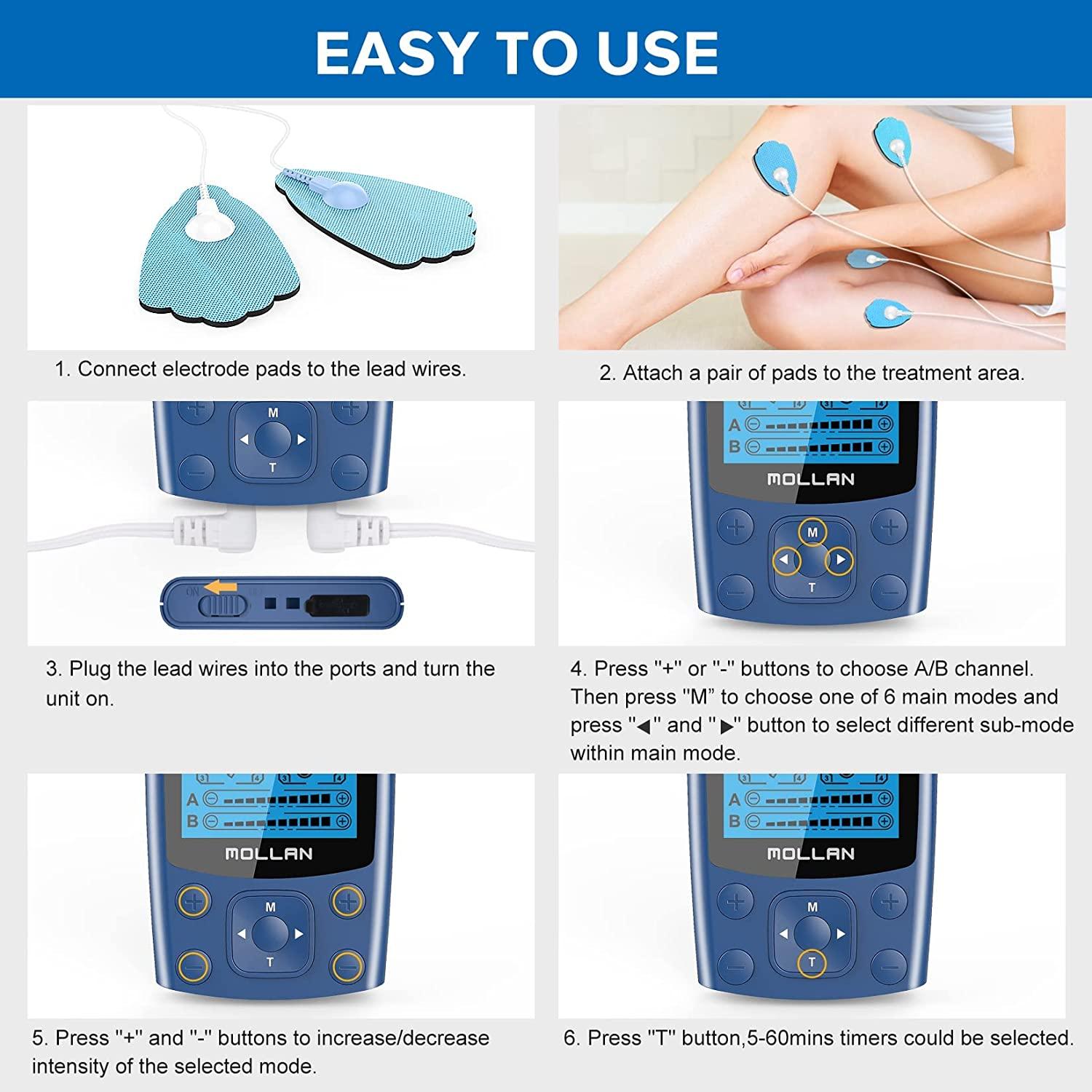 Professional Physiotherapy Tens Electrical Muscle Stimulator Physiotherapy  Electrodes Pulse Relaxing Massager For Men And Women