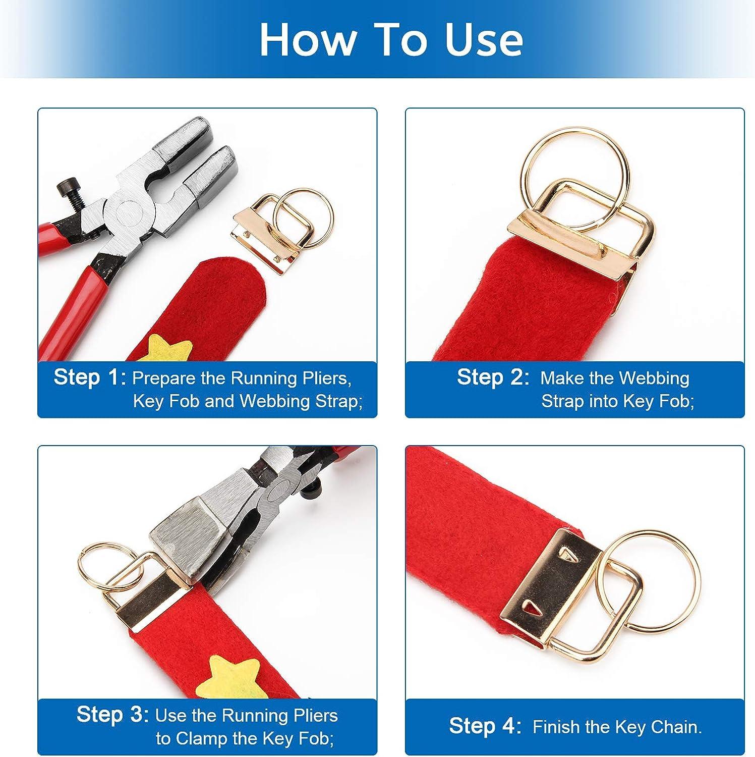 Key Fob Hardware,42pcs 1 Inch Keychain Hardware Set Key Fob Hardware For  Wristlet Keychain,key Lany