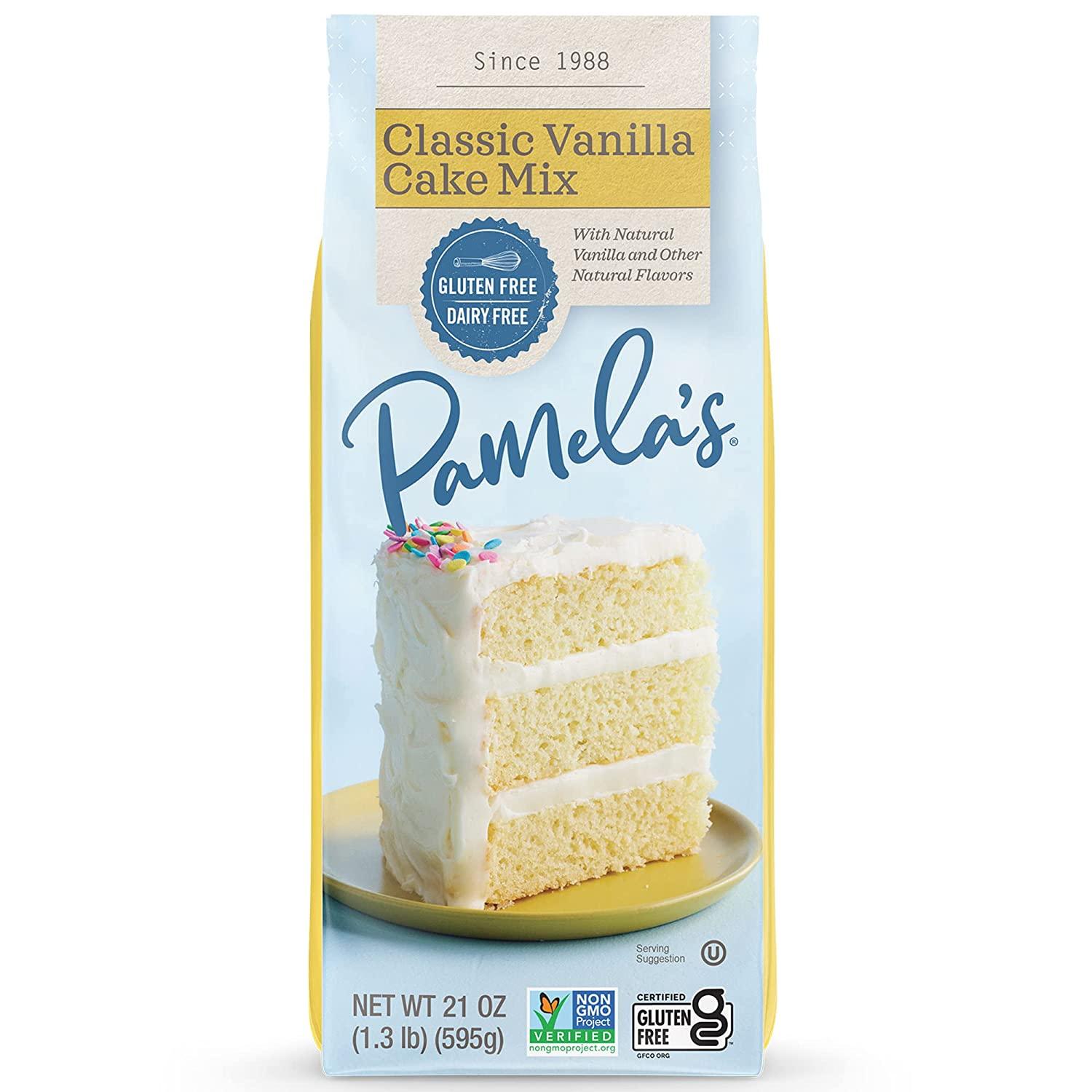 Pamela's Products Gluten Free Cake Mix, Classic Vanilla 21-Ounce