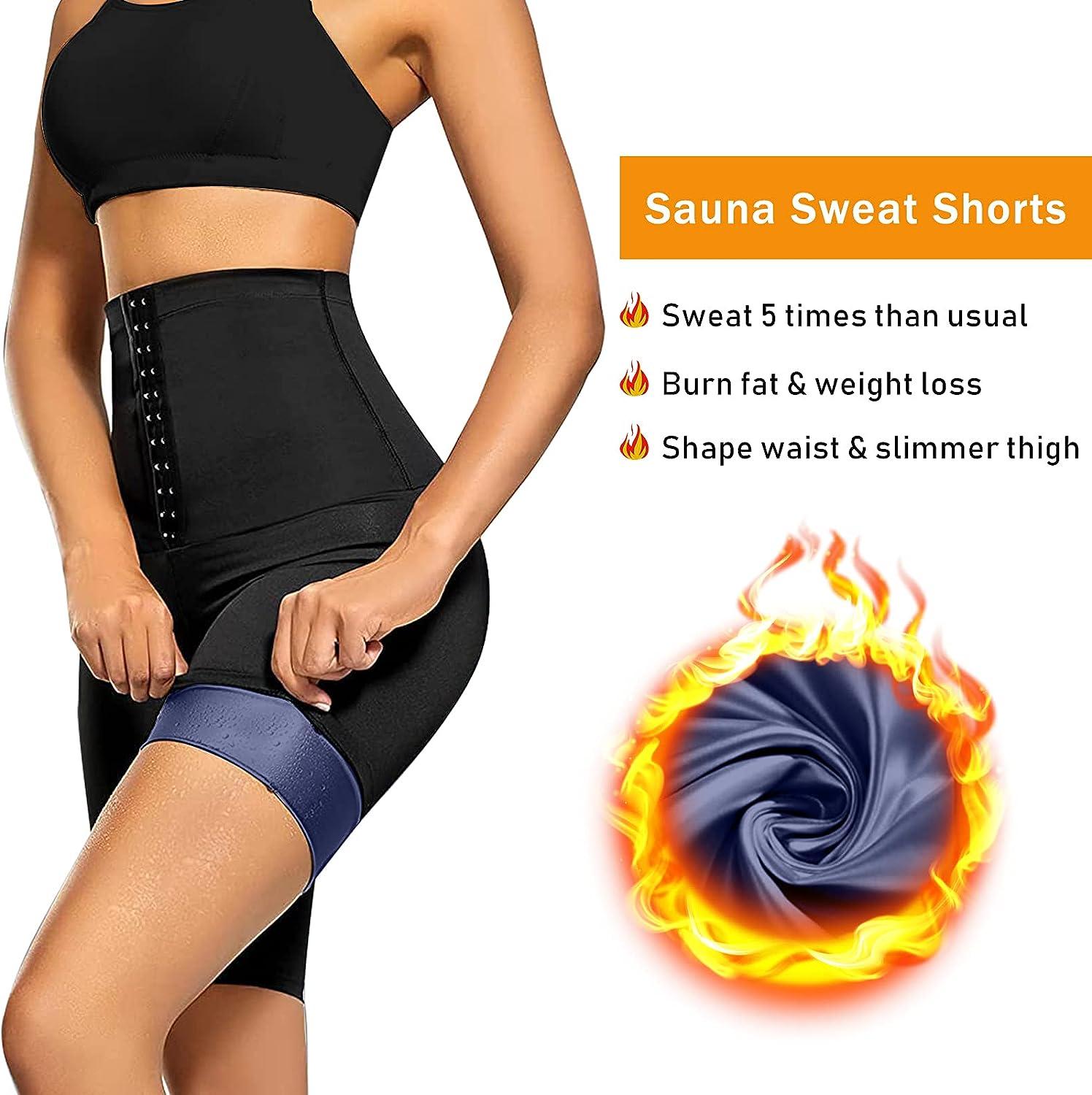 Cheap Sauna Sweat Pants for Men Hot Thermo Slimming Shorts Workout Leggings  Weight Loss Fitness Tight Pants Polymer Body Shaper Sauna Suit