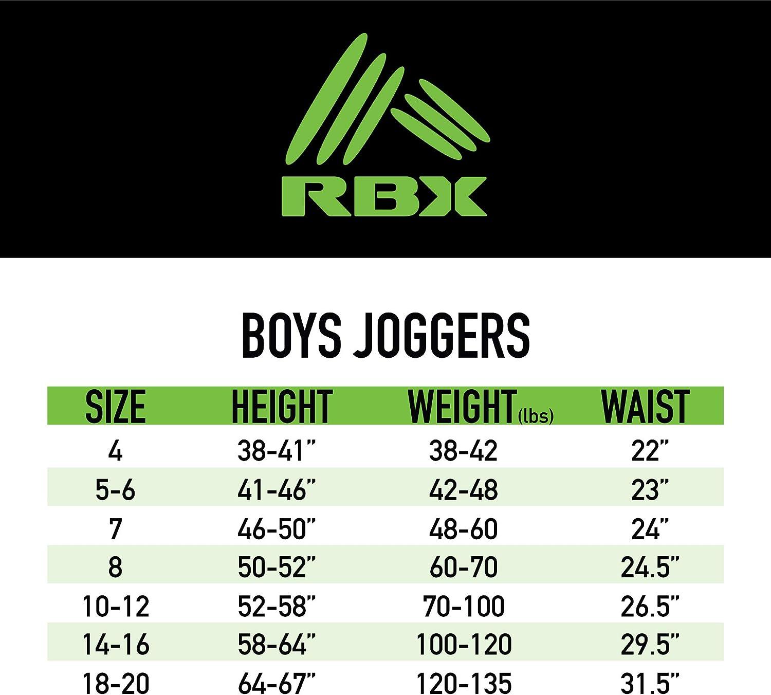  RBX Boy's Sweatpants - 2 Pack Active Tricot Jogger