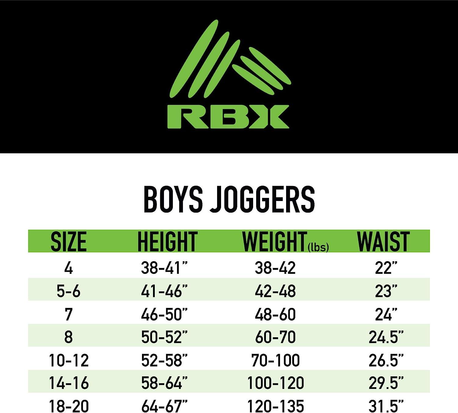  RBX Boys' Sweatpants - 4 Pack Active Fleece Jogger Pants (Size:  5-20), Size 8, Grey/Black/Navy/Black : Clothing, Shoes & Jewelry