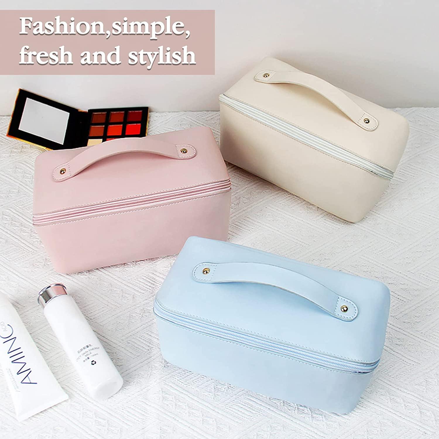 Large Capacity Travel Cosmetic Makeup Bag PU Leather Waterproof Portab –  360 Health and Beauty