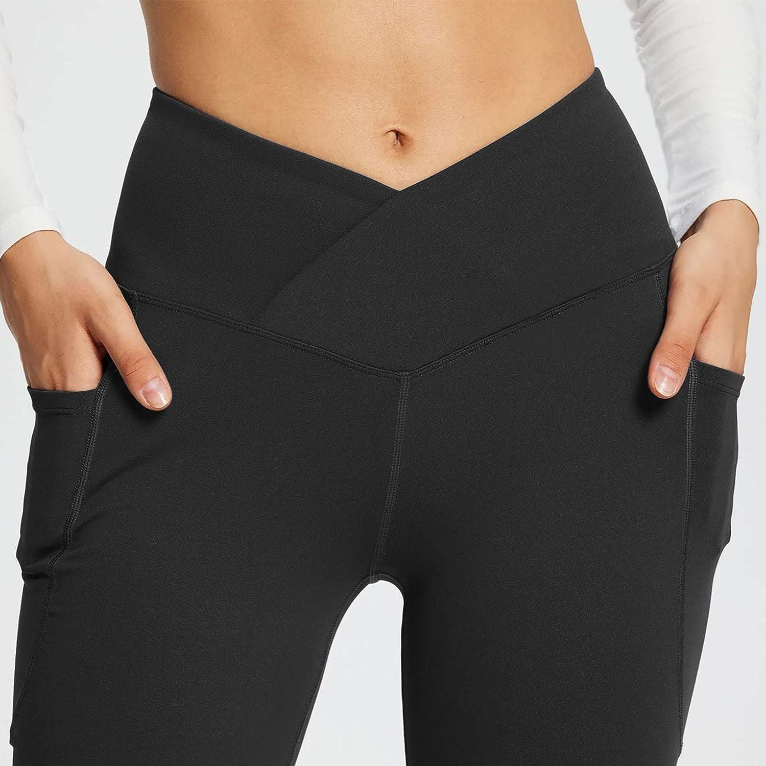 Breathable High Waist Flare Leggings For Women Solid Color Yoga