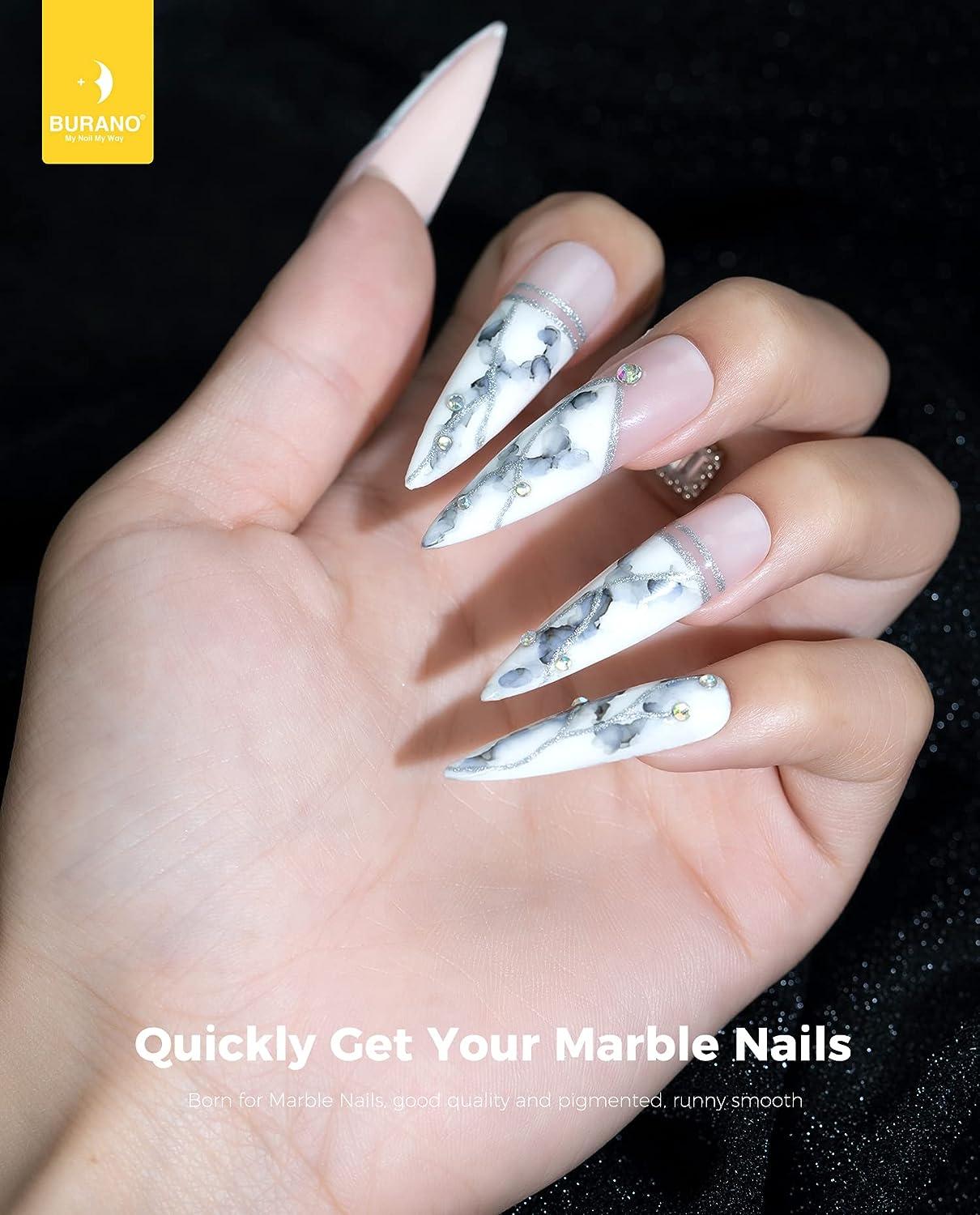 Buy Marble Nail Art Sticker Decals, Full Wraps Marble Print Nail Sticker  DIY Nail Decoration for Women Girls Kids Water Transfer Manicure Tips  Accessories 12 Sheets Online at Low Prices in India -