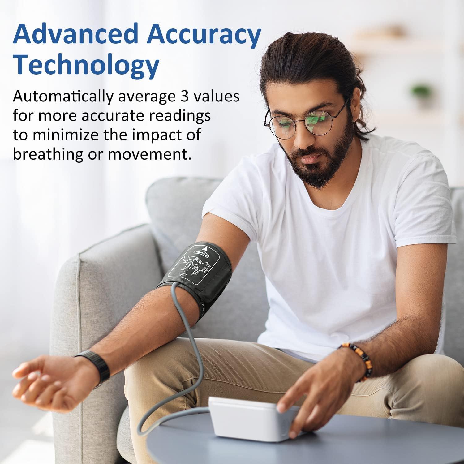Blood Pressure Monitor Upper Arm, Mebak Automatic Digital BP Machine Cuffs  for Home Use 