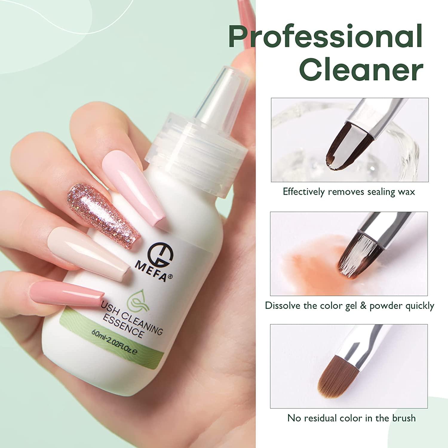 MEFA Nail Brush Cleaner, Quick-Clean Acrylic Nail Art Brushes