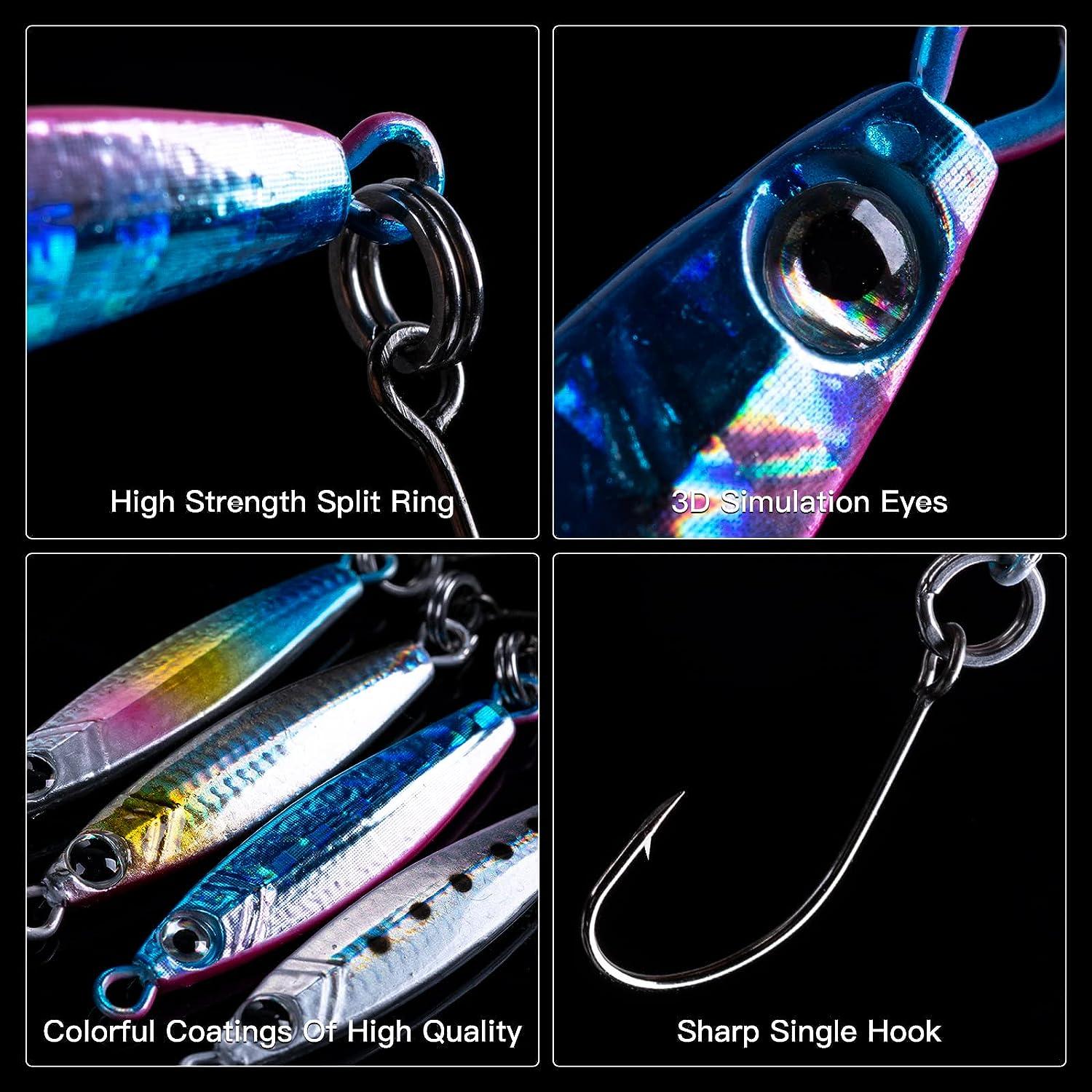 12Pcs Winter Ice Fishing Lure ice jigs for Crappie Bass Panfish