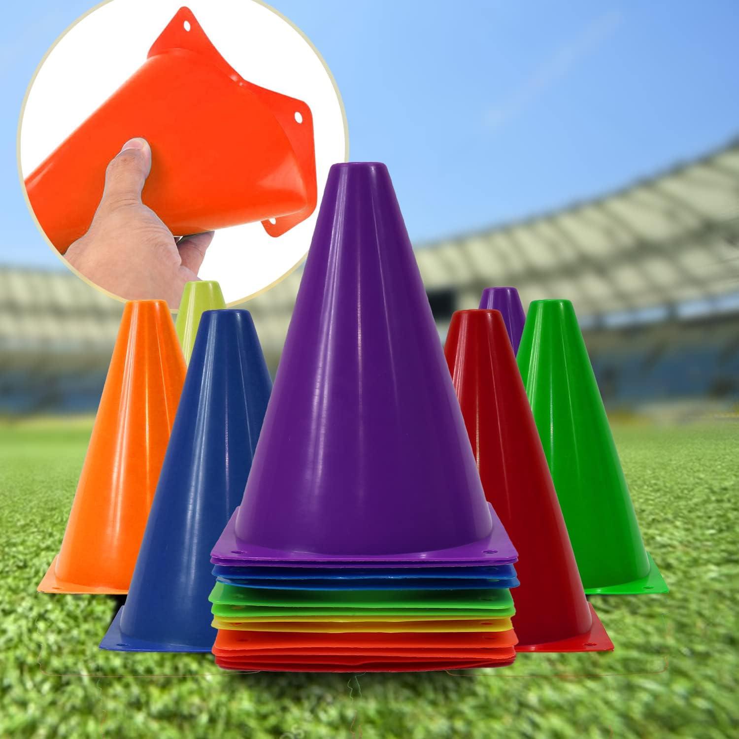 Dazzling Toys Traffic Cones 7 Inch Assorted Colors Plastic Traffic