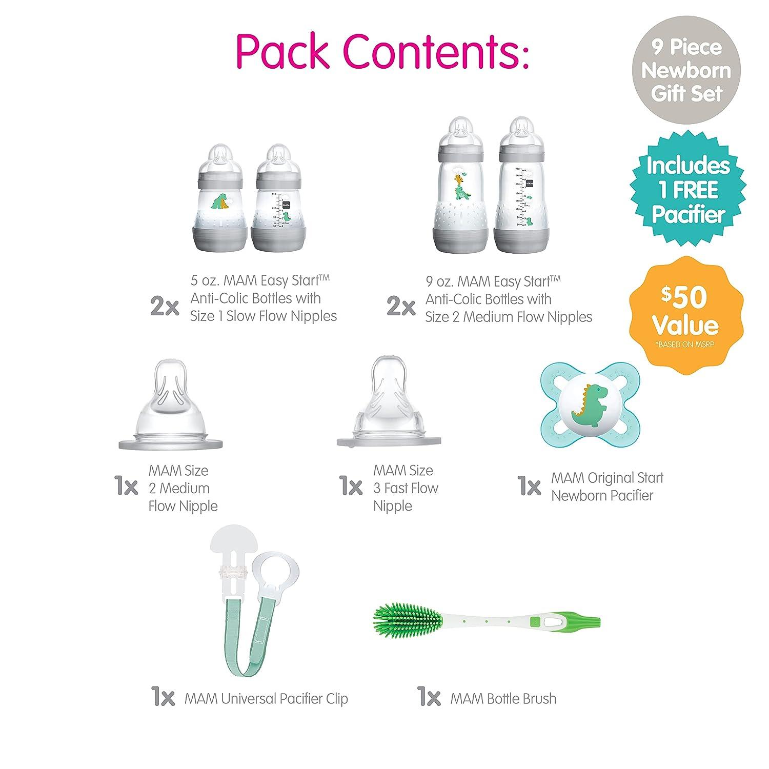 MAM Welcome Home Gift Set (9-Piece) Easy Start Anti-Colic Baby