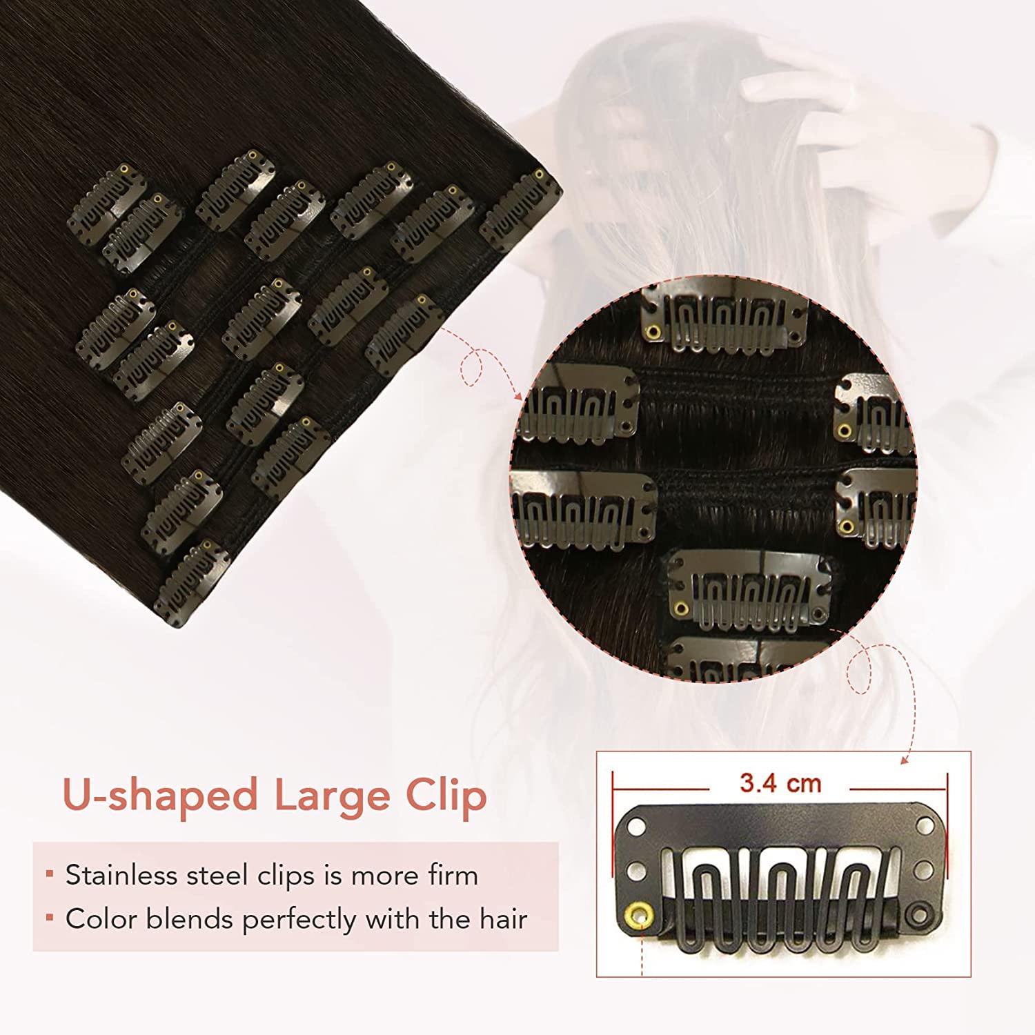  Snap Clips for Clip in Hair Extensions U-shape with