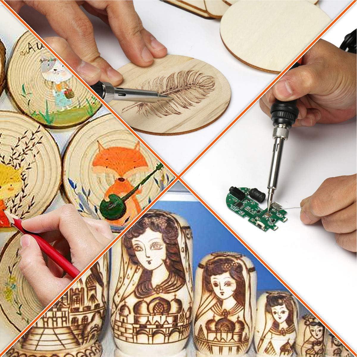 28-Piece Professional Wood Burning Pyrography Kit with Stencils
