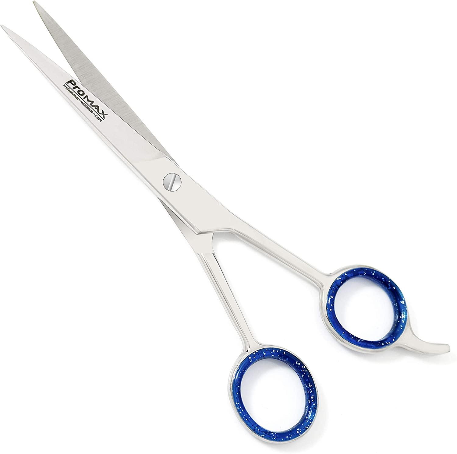 HB Professionals Hair Cutting And Hair Dressing Shears - 5.5 Inches -  Premium Stainless Steel Scissors - Razor Edge Sharp Blades - For Salons