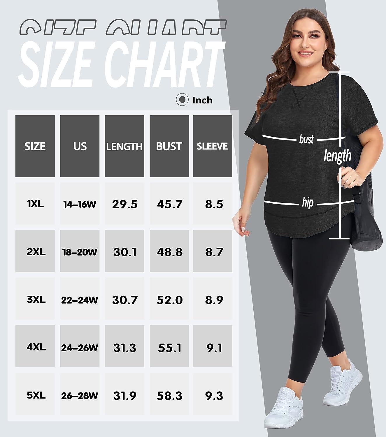 Women's Plus Size Workout Tops & Shirts