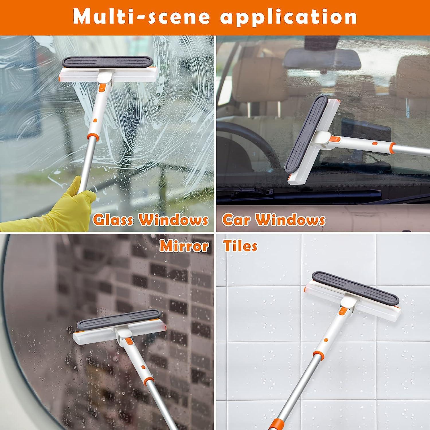 2 In 1 Soft Silicone& Spray Bottle Car Windshield Cleaner Cleaning Tool  Easy Glass Wiper Squeegee Drying Blades Shower - AliExpress