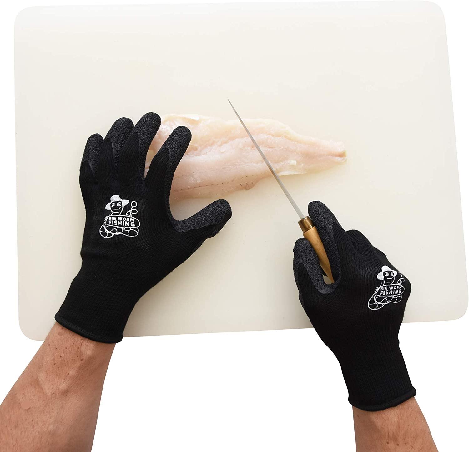 Cheers.US 1Pc Fish Handling Gloves for Fishing Textured Grip Palm Fish  Cleaning Gloves Soft Lining Fishing Glove Fish Fillet Gloves One Size Fits  Most