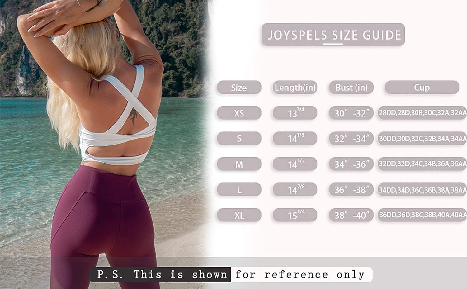 Buy JOYSPELSSports Bras for Women Criss-Cross Back Padded Workout