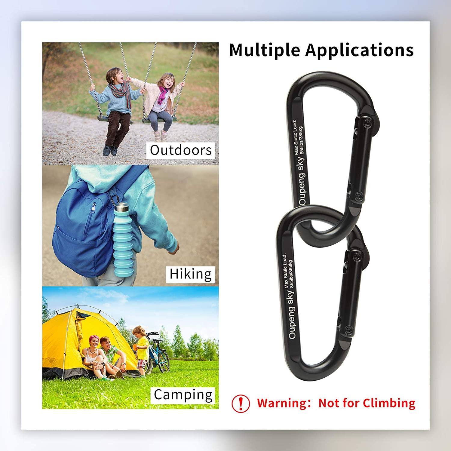 Star Carabiner Locking Carabiner Clip for Backpack Camping Hiking Travel