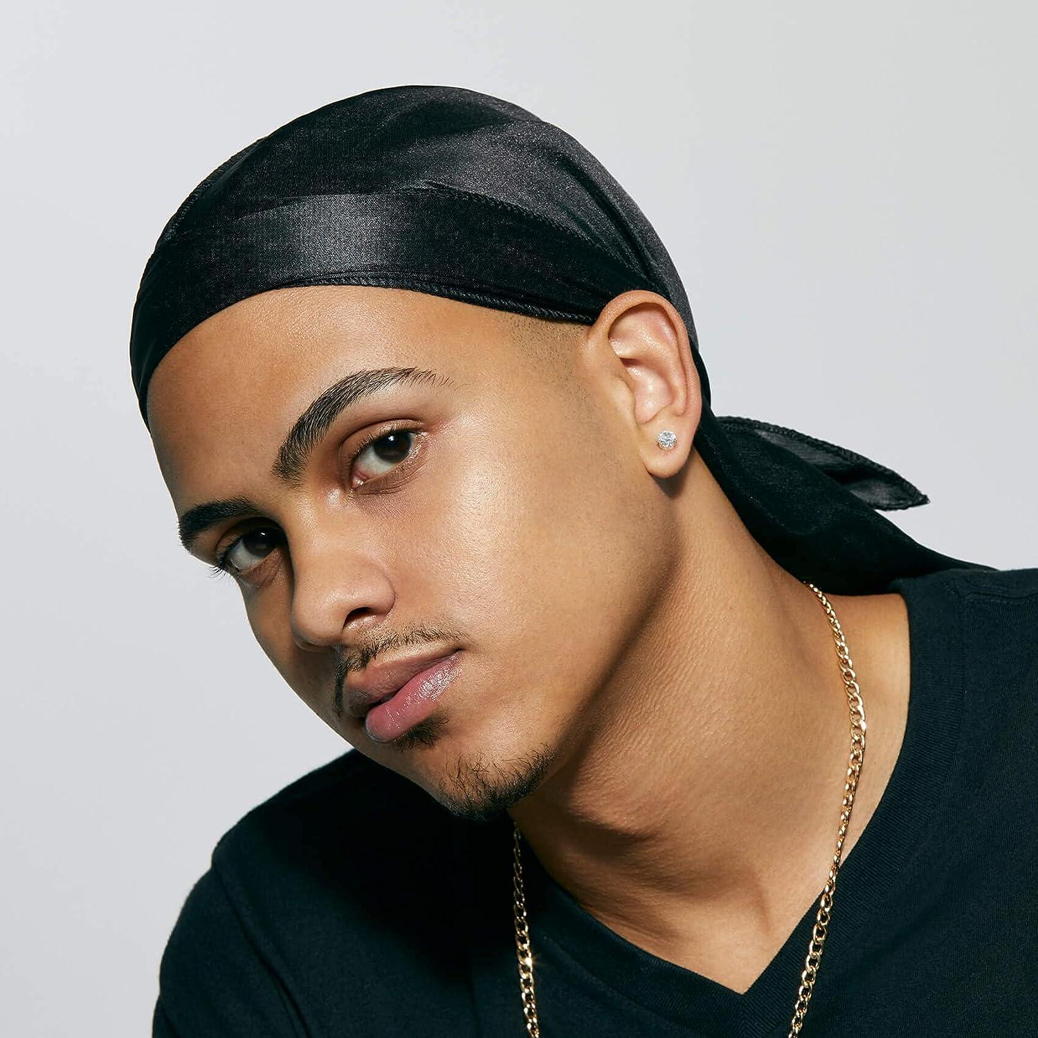 KISS COLORS & CARE Power Wave Satin Durag, Gold 