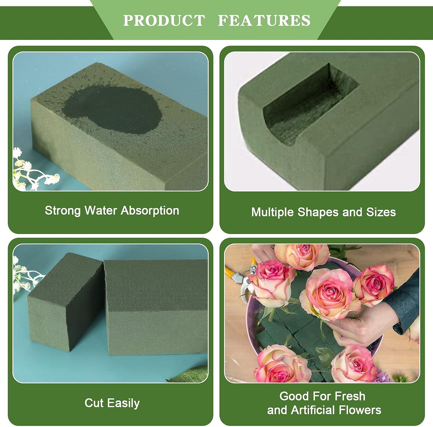 3 Pack  Green Wet Floral Foam Bricks, Flower Arrangement Foam Blocks