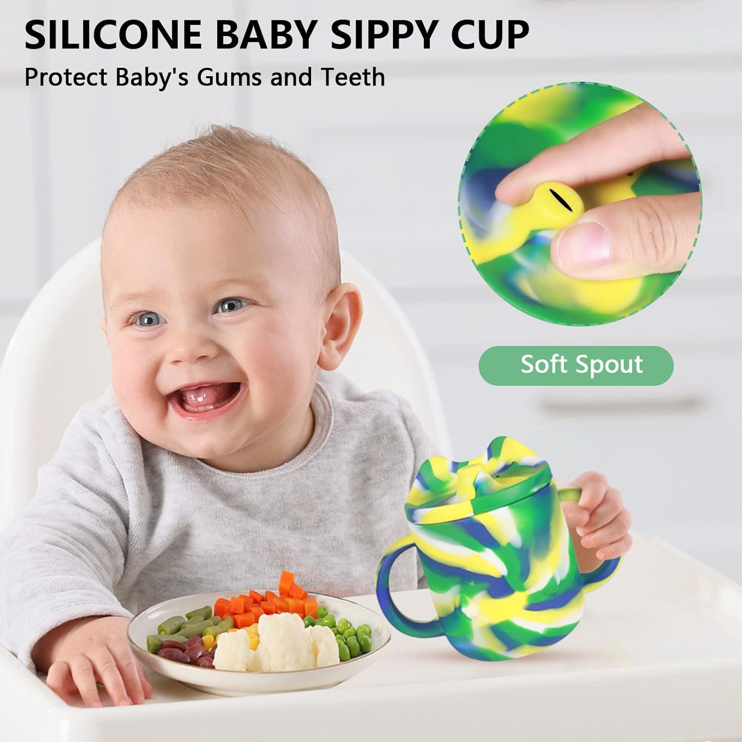 100% Silicone Baby Training Cup Shatterproof Toddler Cups with Straw, Open  Cup - China Silicone Pint Glasses and Silicone Baby Cups price