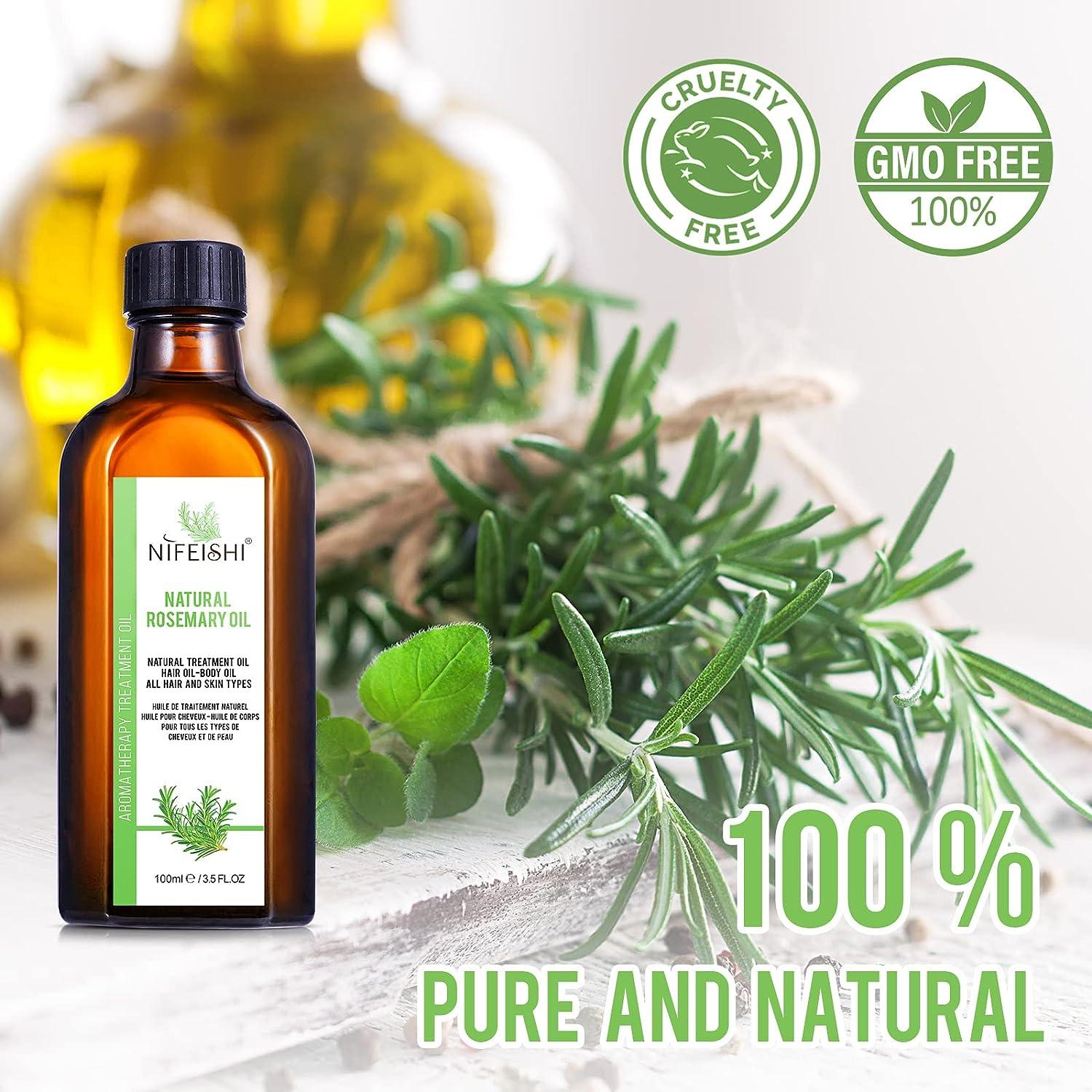 Rosemary Oil for Hair Growth & Skin Care (3.5 Oz) 100% Pure Rosemary  Essential Oil